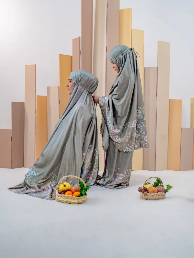 Mukena Couple Ibu dan Anak Turkish Pomegranate Series
