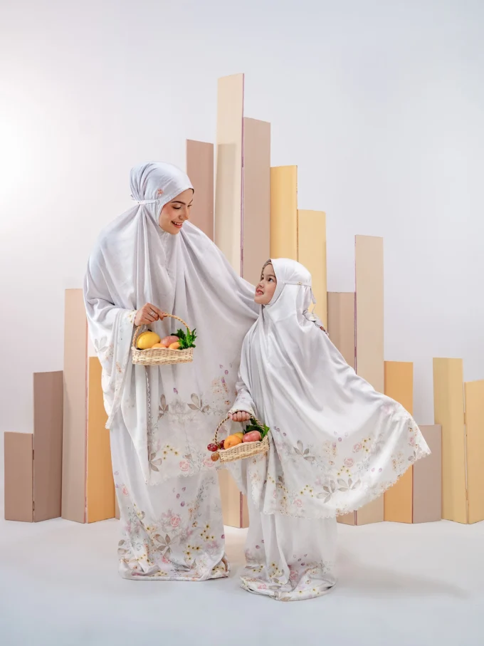 Mukena Couple Ibu dan Anak Turkish Pomegranate Series