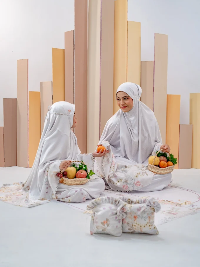 Mukena Couple Ibu dan Anak Turkish Pomegranate Series
