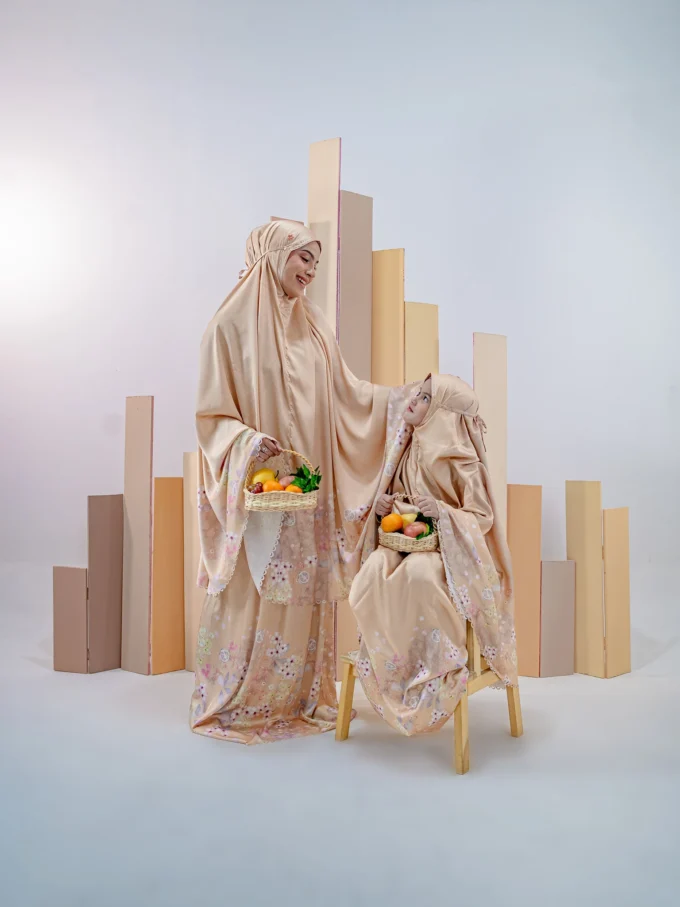 Mukena Couple Ibu dan Anak Turkish Pomegranate Series